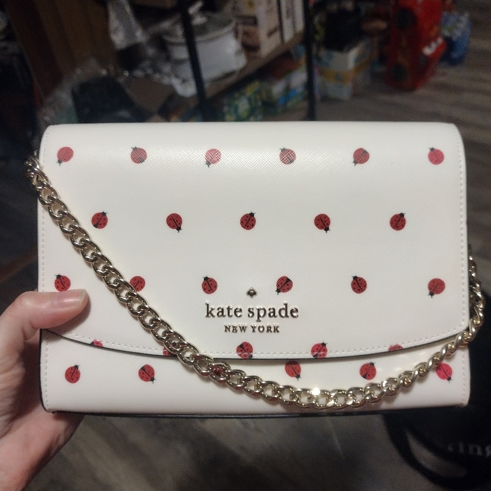 NWOT Kate Spade Carson Dottie Ladybug Convertible Shoulder Crossbody